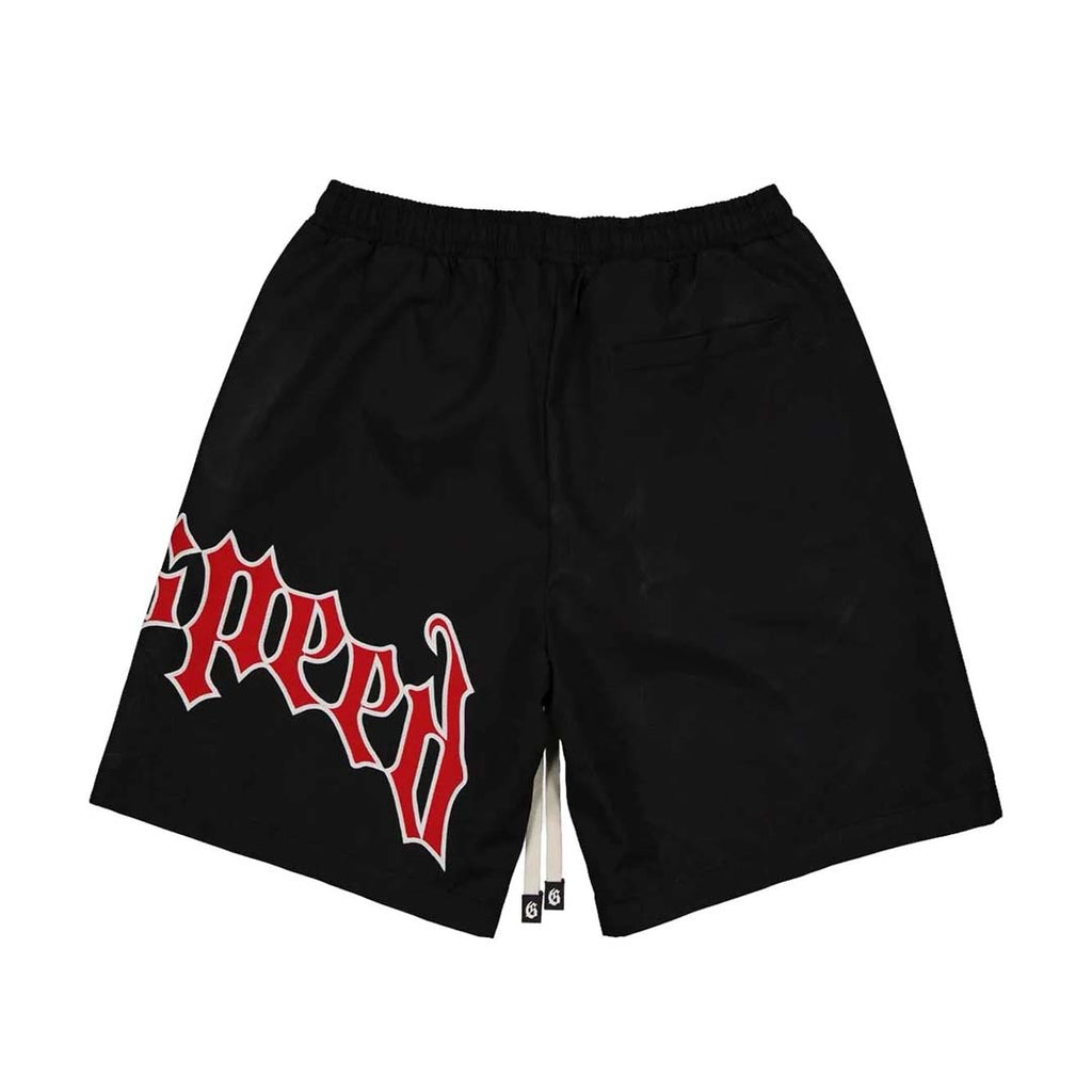 Godspeed OG Logo Nylon Shorts Black Red by Godspeed - NWAHYPE No.1 for streetwear Shorts in USA
