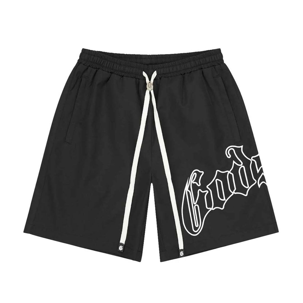 Godspeed OG Logo Nylon Shorts Black White by Godspeed - NWAHYPE No.1 for streetwear Shorts in USA