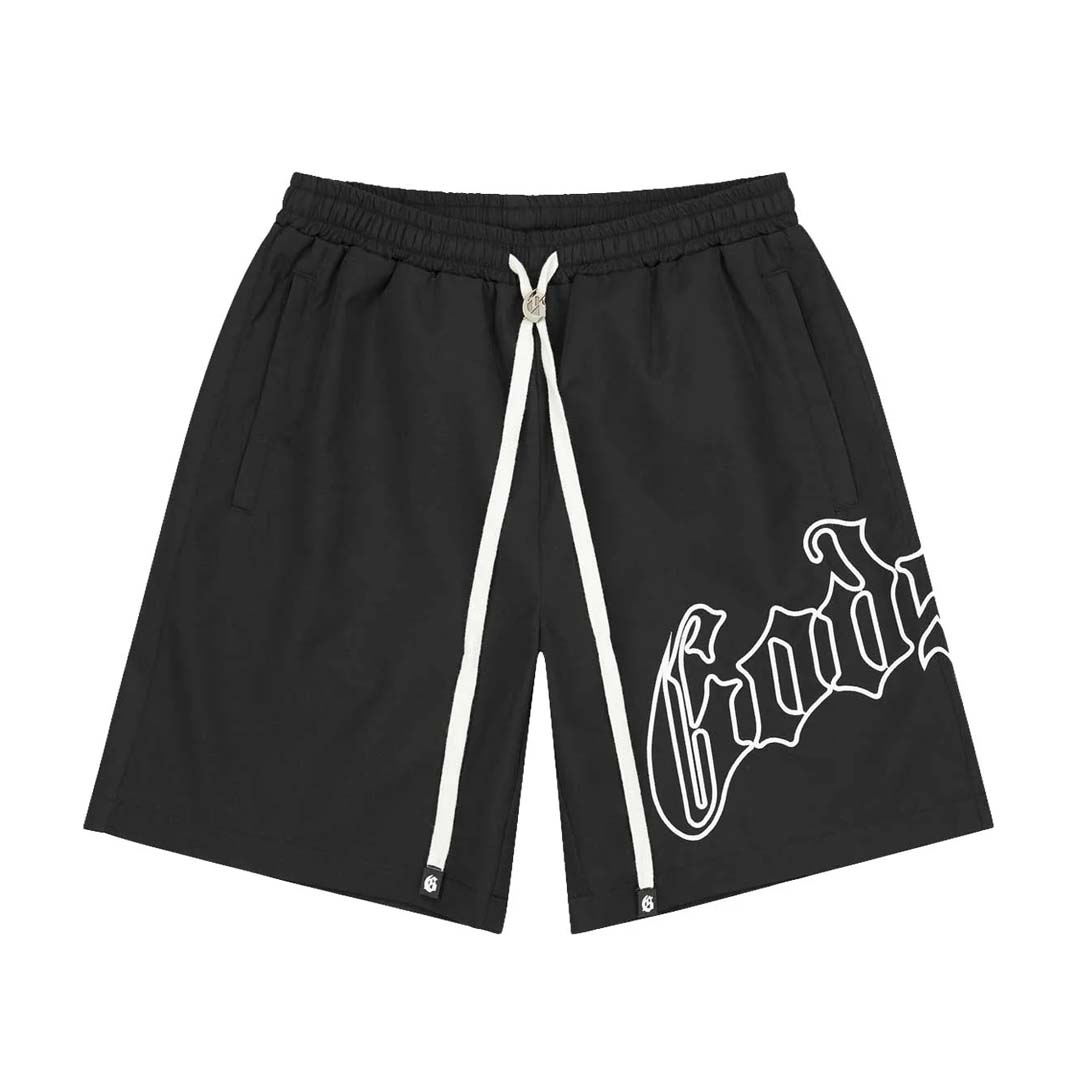 Godspeed OG Logo Nylon Shorts Black White by Godspeed - NWAHYPE No.1 for streetwear Shorts in USA