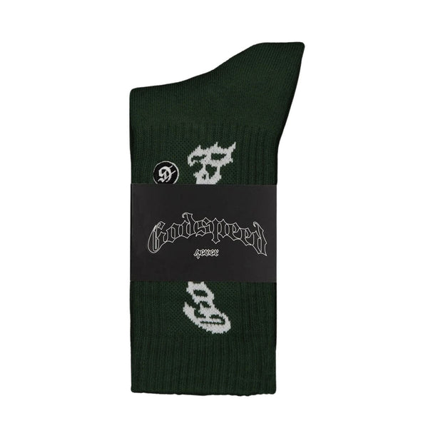 Godspeed OG Logo Sock Green by Godspeed - NWAHype 1 for streetwear Accessories in USA