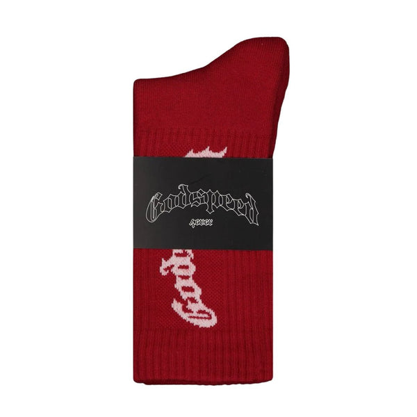 Godspeed OG Logo Sock Maroon by Godspeed - NWAHype 1 for streetwear Accessories in USA