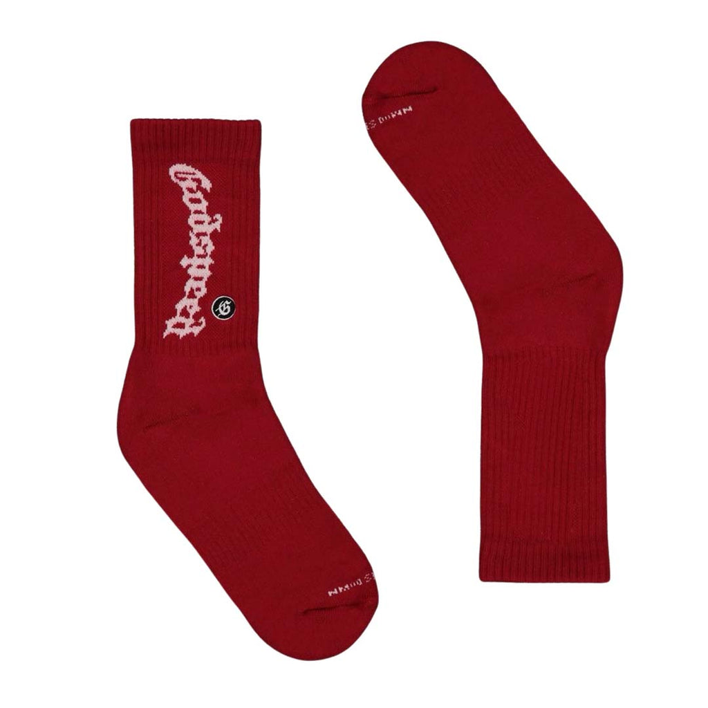 Godspeed OG Logo Sock Maroon by Godspeed - NWAHype 1 for streetwear Accessories in USA