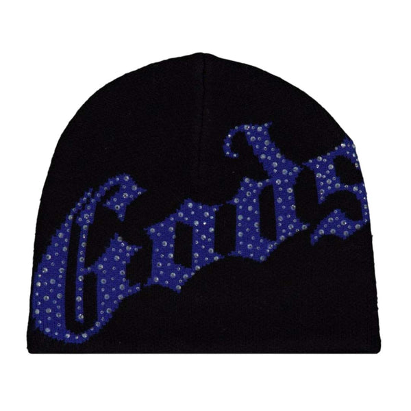 Godspeed OG Logo Studded Beanie Black Blue by Godspeed - NWAHYPE No.1 for streetwear Beanies in USA