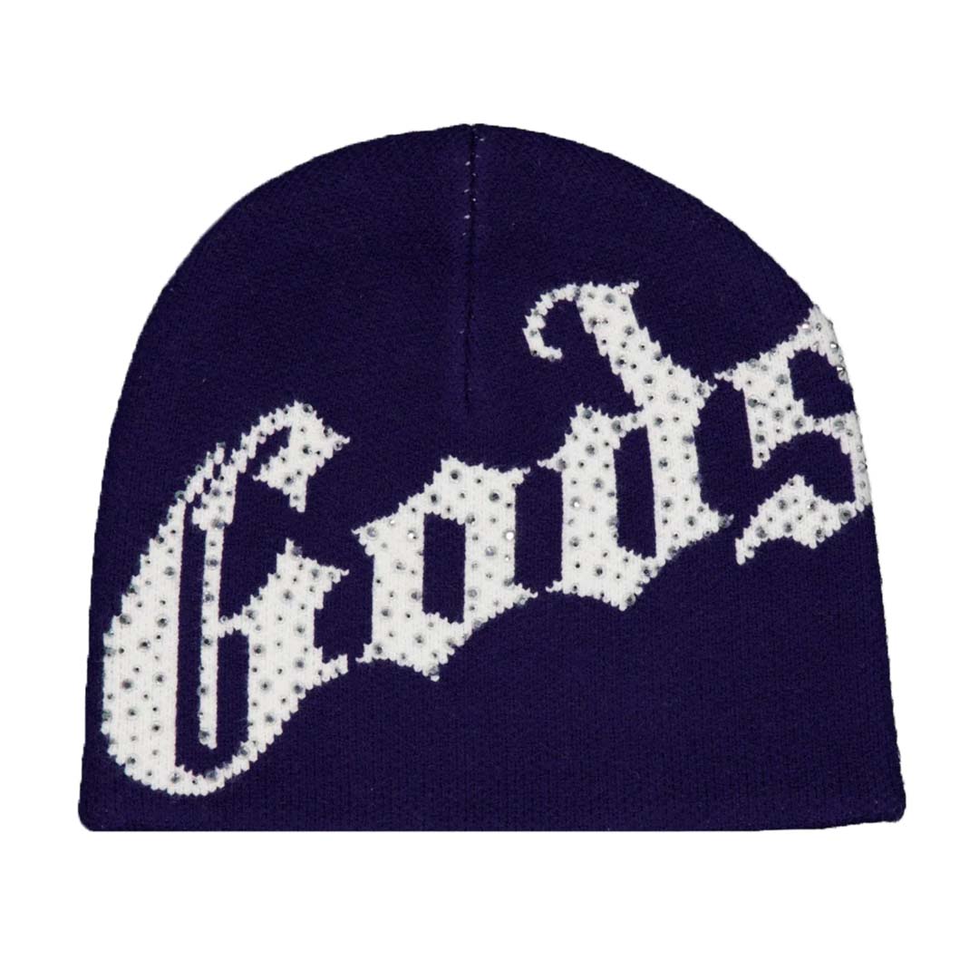 Godspeed OG Logo Studded Beanie Navy White by Godspeed - NWAHype No.1 for streetwear Beanies in USA