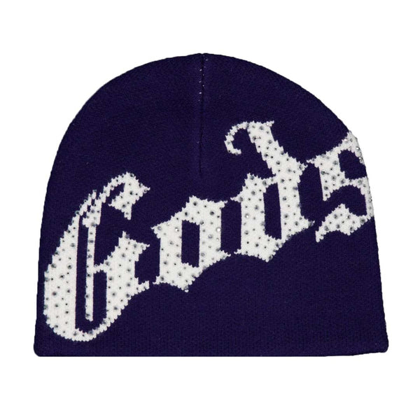 Godspeed OG Logo Studded Beanie Navy White by Godspeed - NWAHype No.1 for streetwear Beanies in USA
