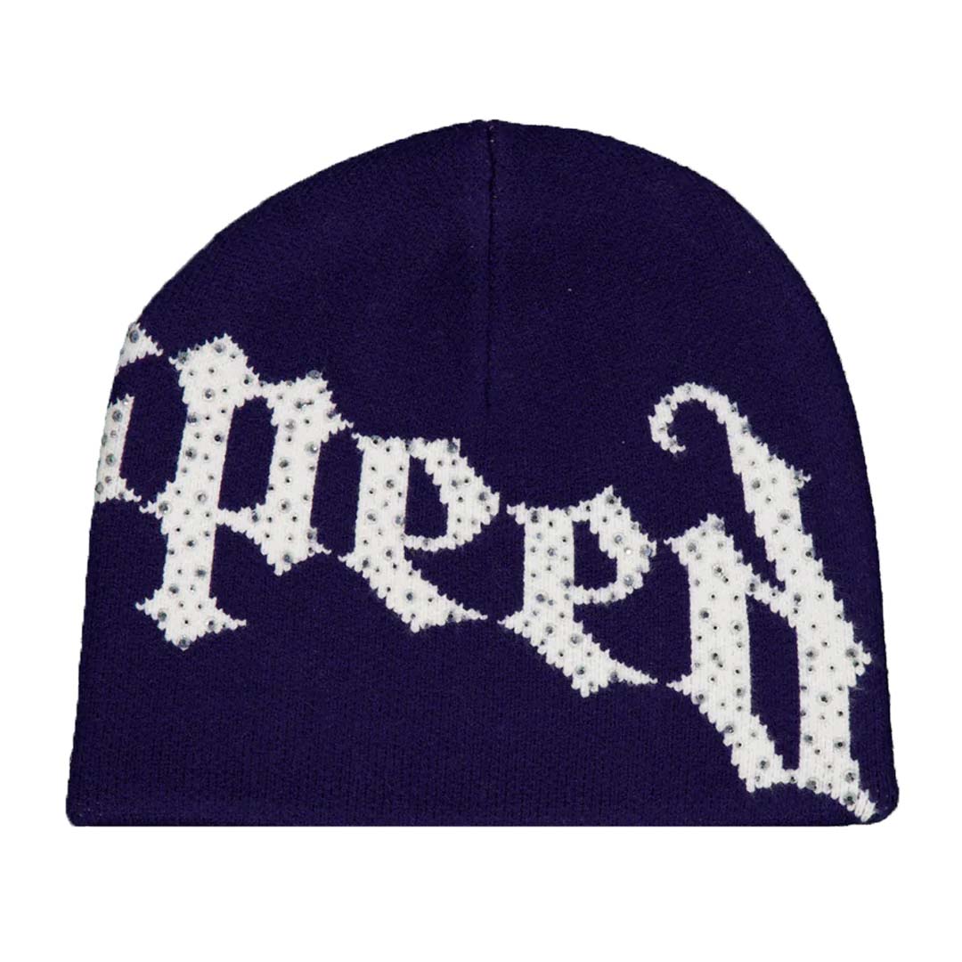 Godspeed OG Logo Studded Beanie Navy White by Godspeed - NWAHype No.1 for streetwear Beanies in USA