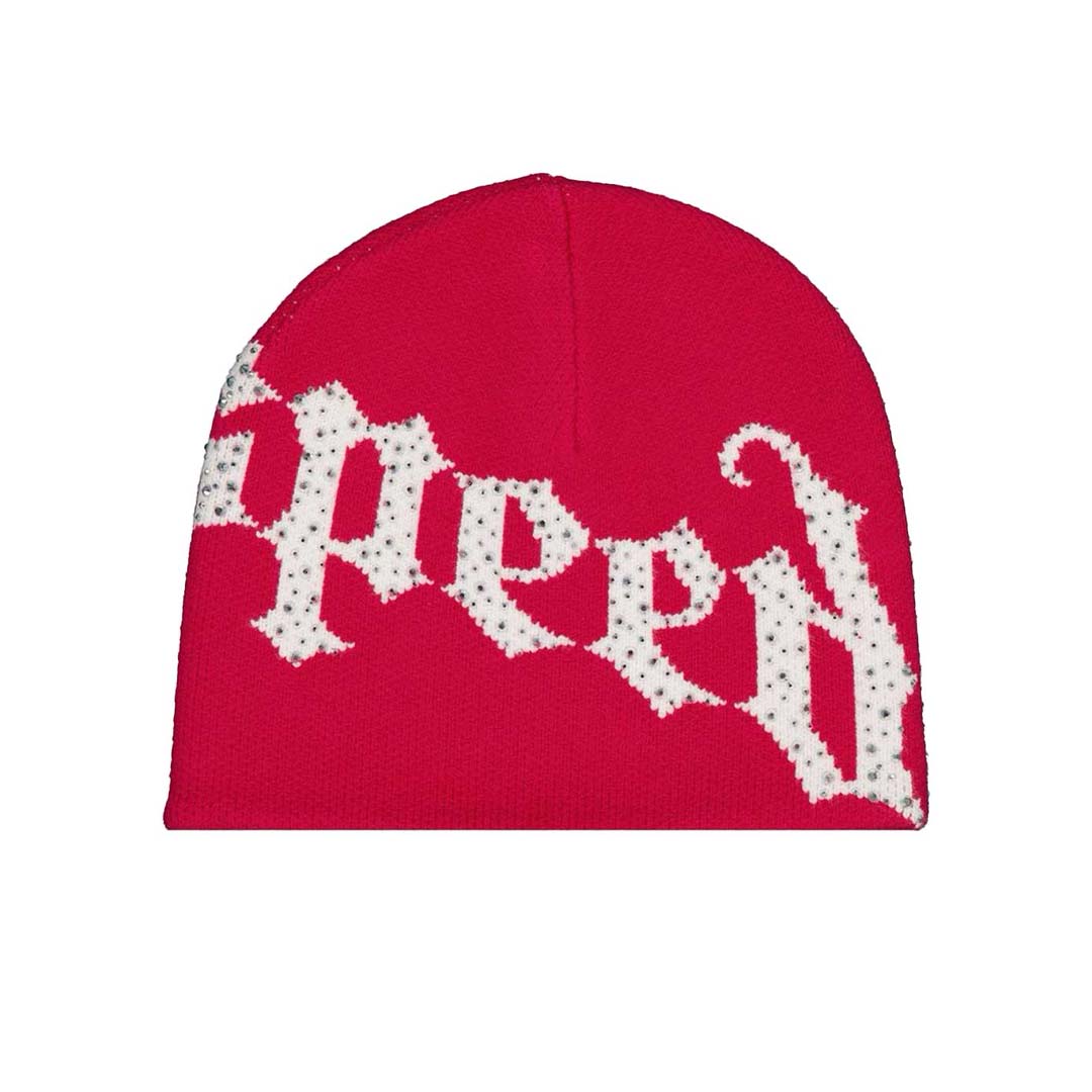 Godspeed OG Logo Studded Beanie Red White by Godspeed - NWAHype 1 for streetwear Beanies in USA