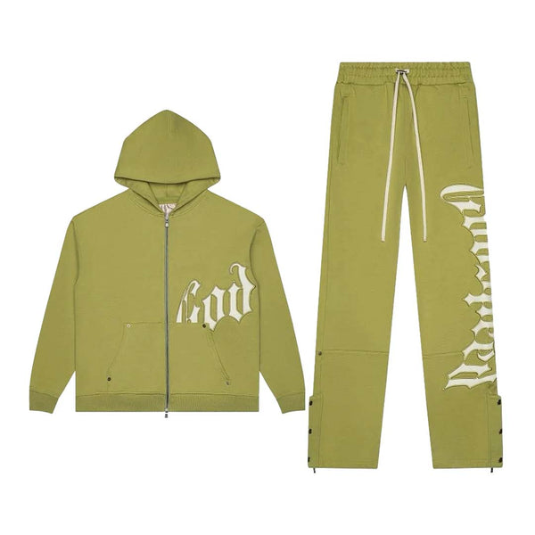 Godspeed OG Logo Sweatsuit V2 Light Olive by Godspeed - NWAHYPE No.1 for streetwear Hoodies in USA