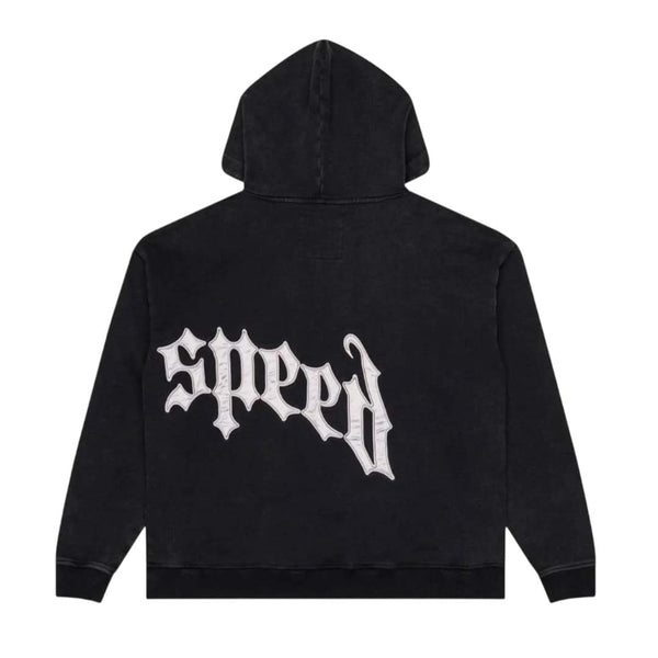 Godspeed OG Logo V2 Sweatsuit Black Silver Satin by Godspeed - NWAHYPE No.1 for streetwear Hoodies in USA