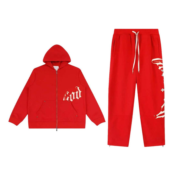 Godspeed OG Logo V2 Sweatsuit Red White by Godspeed - NWAHYPE No.1 for streetwear Hoodies in USA