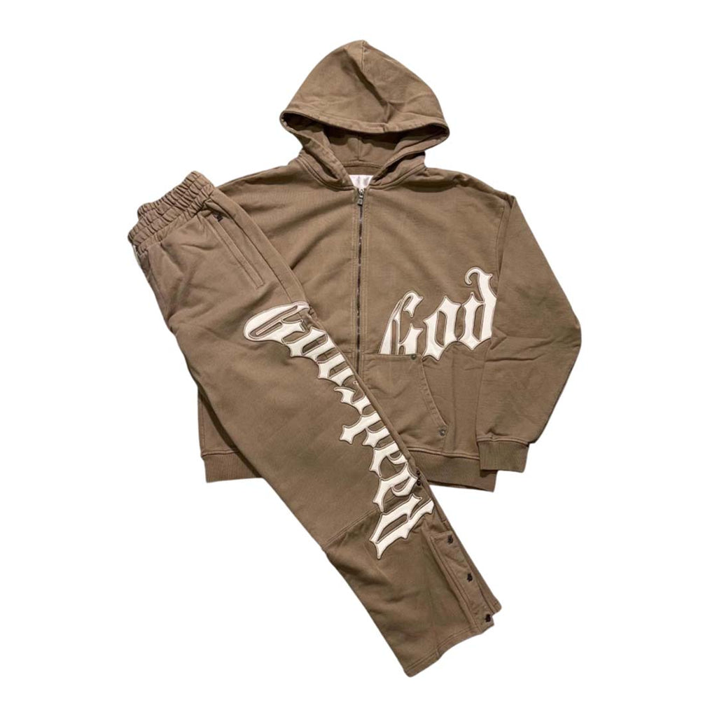 Godspeed OG Logo V2 Sweatsuit Sand White by Godspeed - NWAHYPE No.1 for streetwear Hoodies in USA