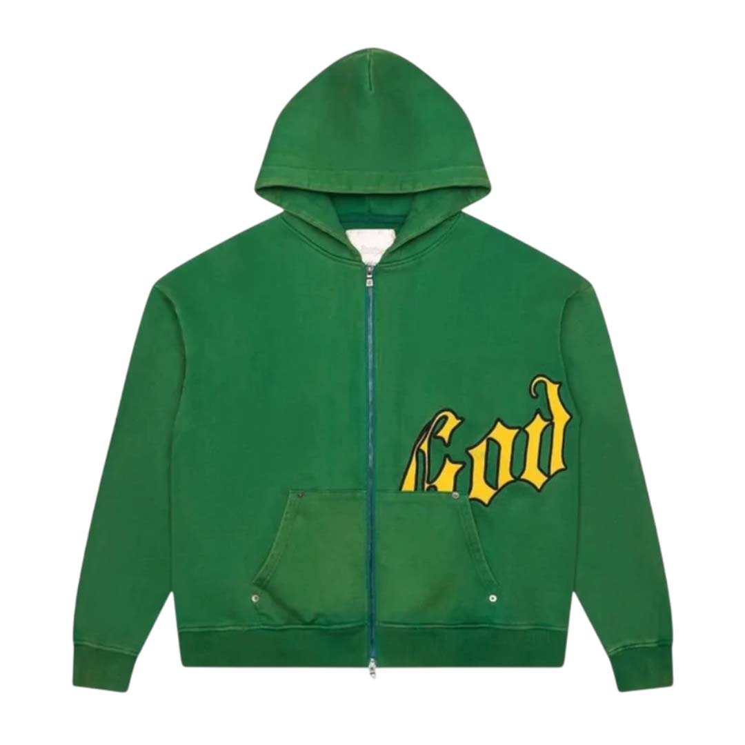 Godspeed OG Logo V2 Zip Up Green/Yellow by Godspeed - NWAHYPE No.1 for streetwear Hoodies in USA