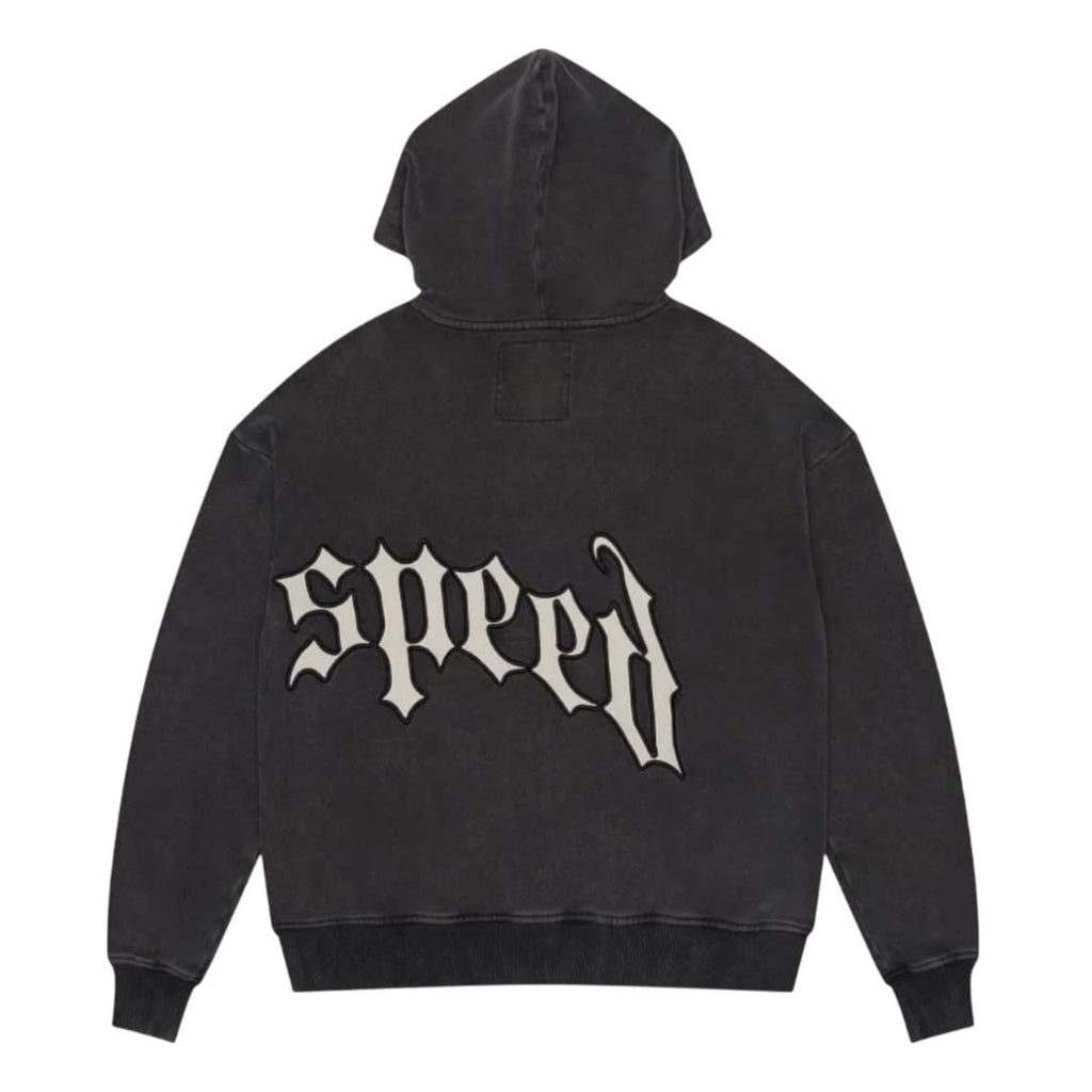 Godspeed OG Logo V2 Zip Up Hoodie Black Washed by Godspeed - NWAHYPE No.1 for streetwear Hoodies in USA