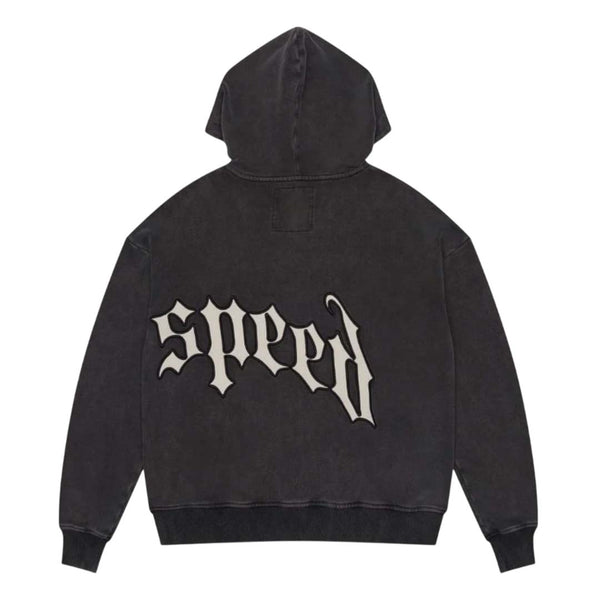 Godspeed OG Logo V2 Zip Up Hoodie Black Washed by Godspeed - NWAHYPE No.1 for streetwear Hoodies in USA