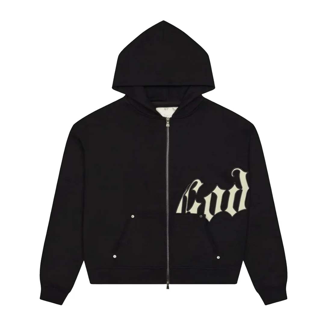 Godspeed OG Logo V2 Zip Up Hoodie Black White by Godspeed - NWAHYPE No.1 for streetwear Hoodies in USA