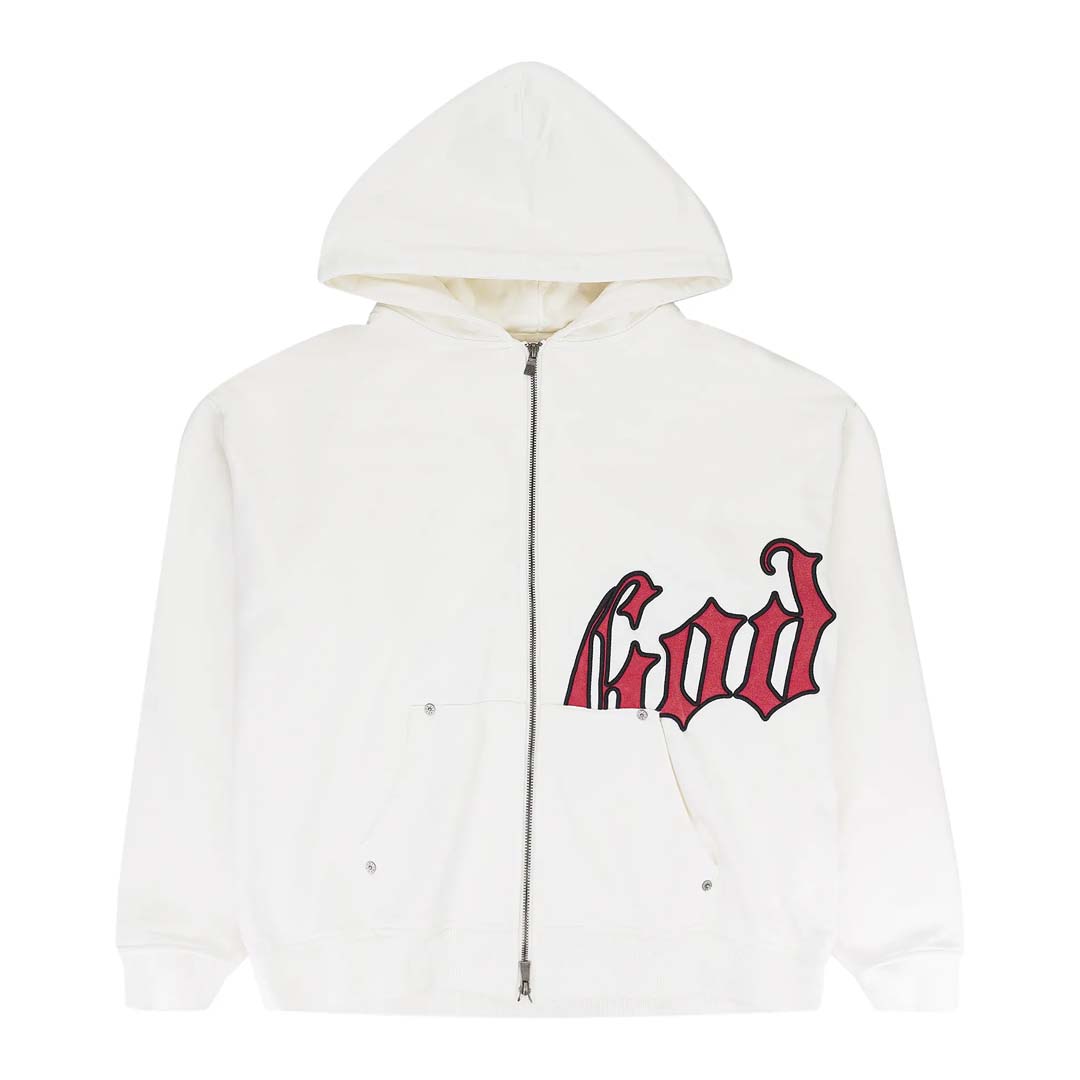 Godspeed OG Logo V2 Zip Up Hoodie Bone Red by Godspeed - NWAHYPE No.1 for streetwear Hoodies in USA