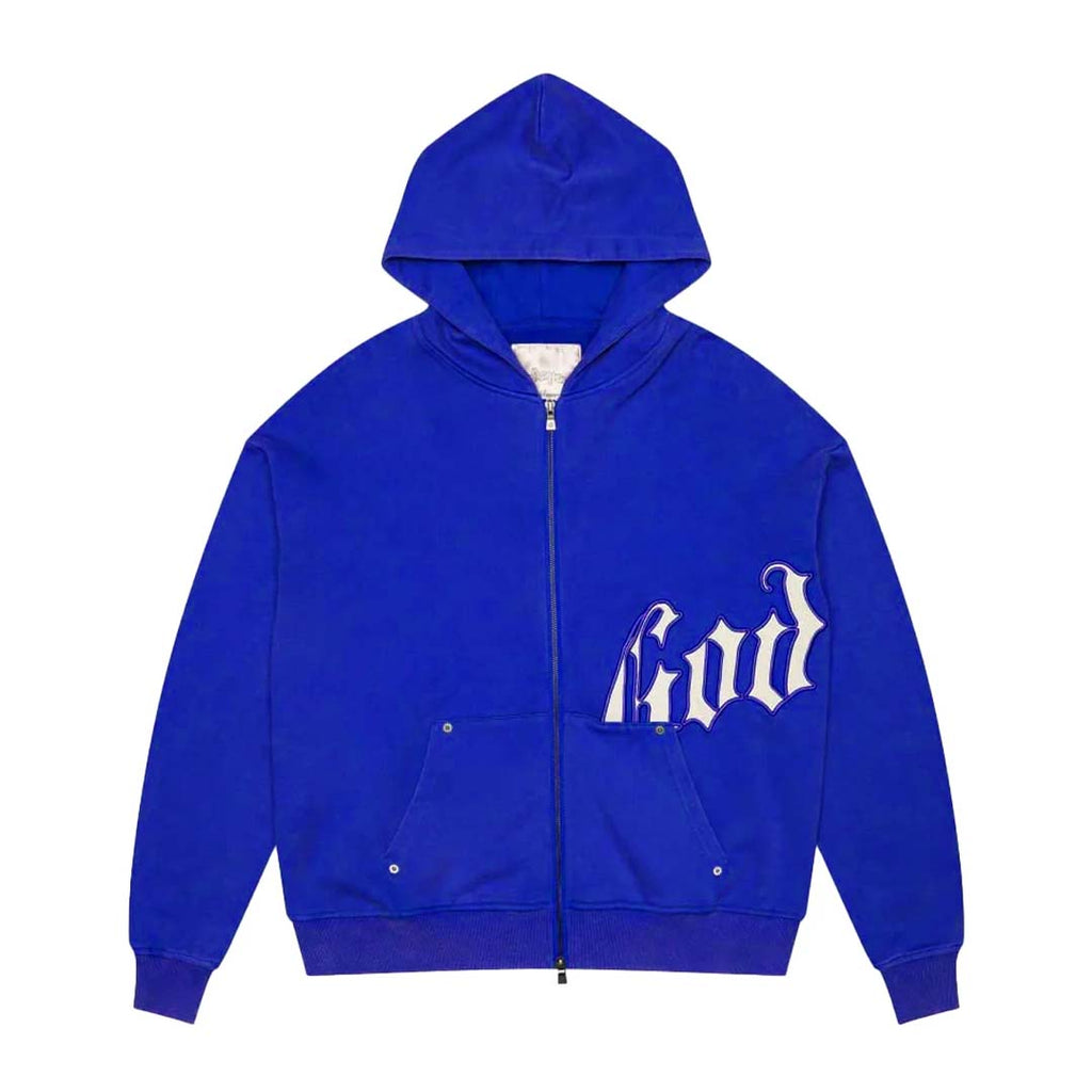 Godspeed OG Logo V2 Zip Up Hoodie Cobalt Blue by Godspeed - NWAHYPE No.1 for streetwear Hoodies in USA