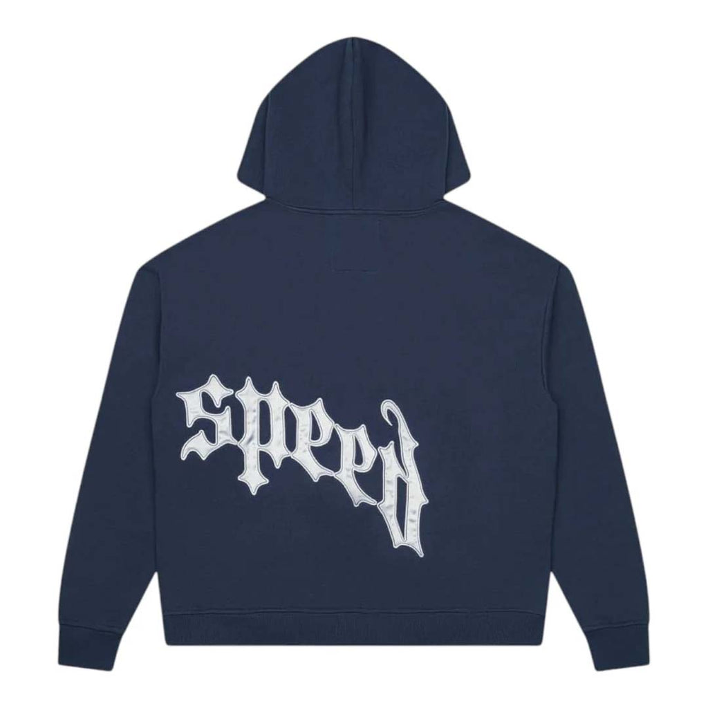 Godspeed OG Logo V2 Zip Up Hoodie Navy Silver by Godspeed - NWAHYPE No.1 for streetwear Hoodies in USA