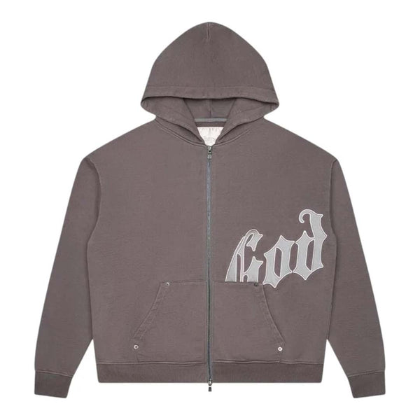 Godspeed OG Logo V2 Zip Up Hoodie Stone Grey by Godspeed - NWAHYPE No.1 for streetwear Hoodies in USA