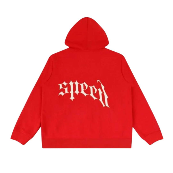 Godspeed OG Logo Zip Up Hoodie Red White by Godspeed - NWAHYPE No.1 for streetwear Hoodies in USA