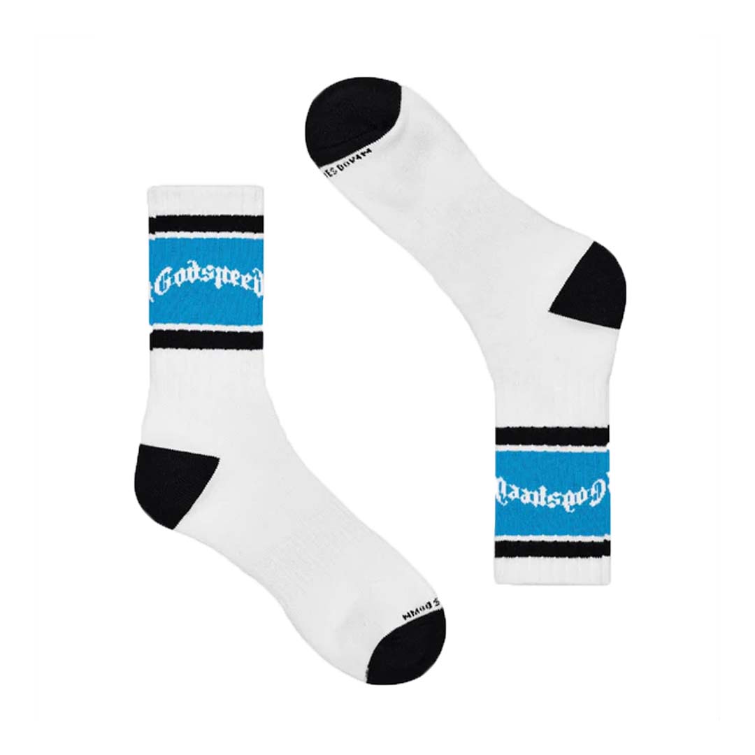 Godspeed OG Striped Socks White Baby Blue by Godspeed - NWAHYPE No.1 for streetwear Accessories in USA