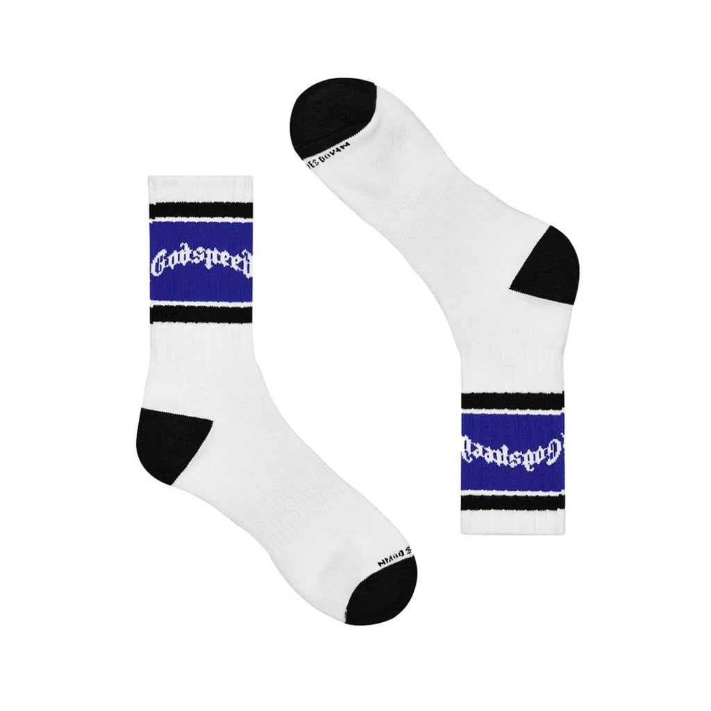 Godspeed OG Striped Socks White Blue by Godspeed - NWAHYPE No.1 for streetwear Accessories in USA