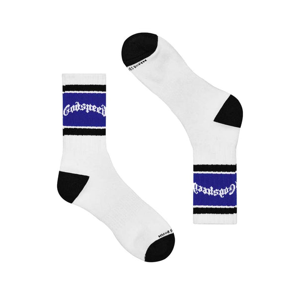 Godspeed OG Striped Socks White Blue by Godspeed - NWAHYPE No.1 for streetwear Accessories in USA