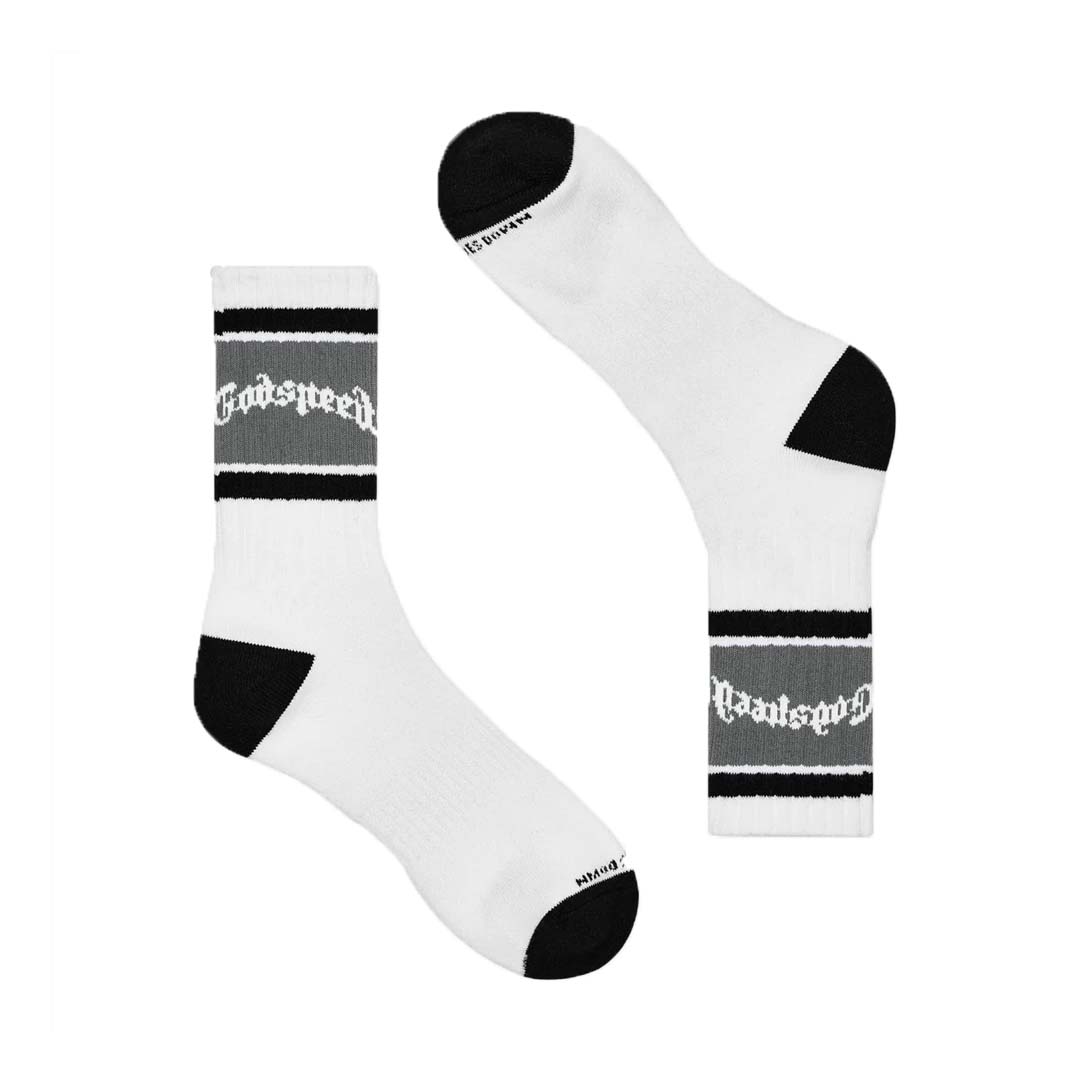 Godspeed OG Striped Socks White Grey by Godspeed - NWAHYPE No.1 for streetwear Accessories in USA