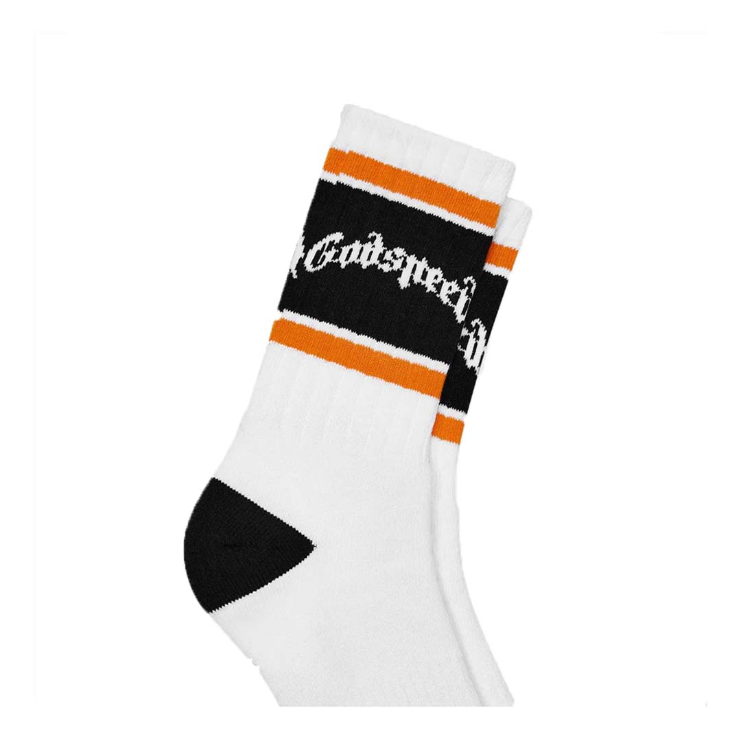 Godspeed OG Striped Socks White Orange by Godspeed - NWAHYPE No.1 for streetwear Accessories in USA