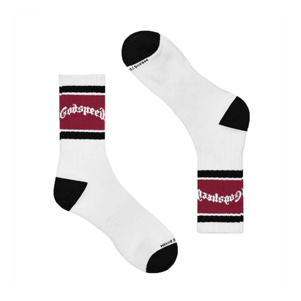 Godspeed OG Striped Socks White Red by Godspeed - NWAHYPE No.1 for streetwear Accessories in USA