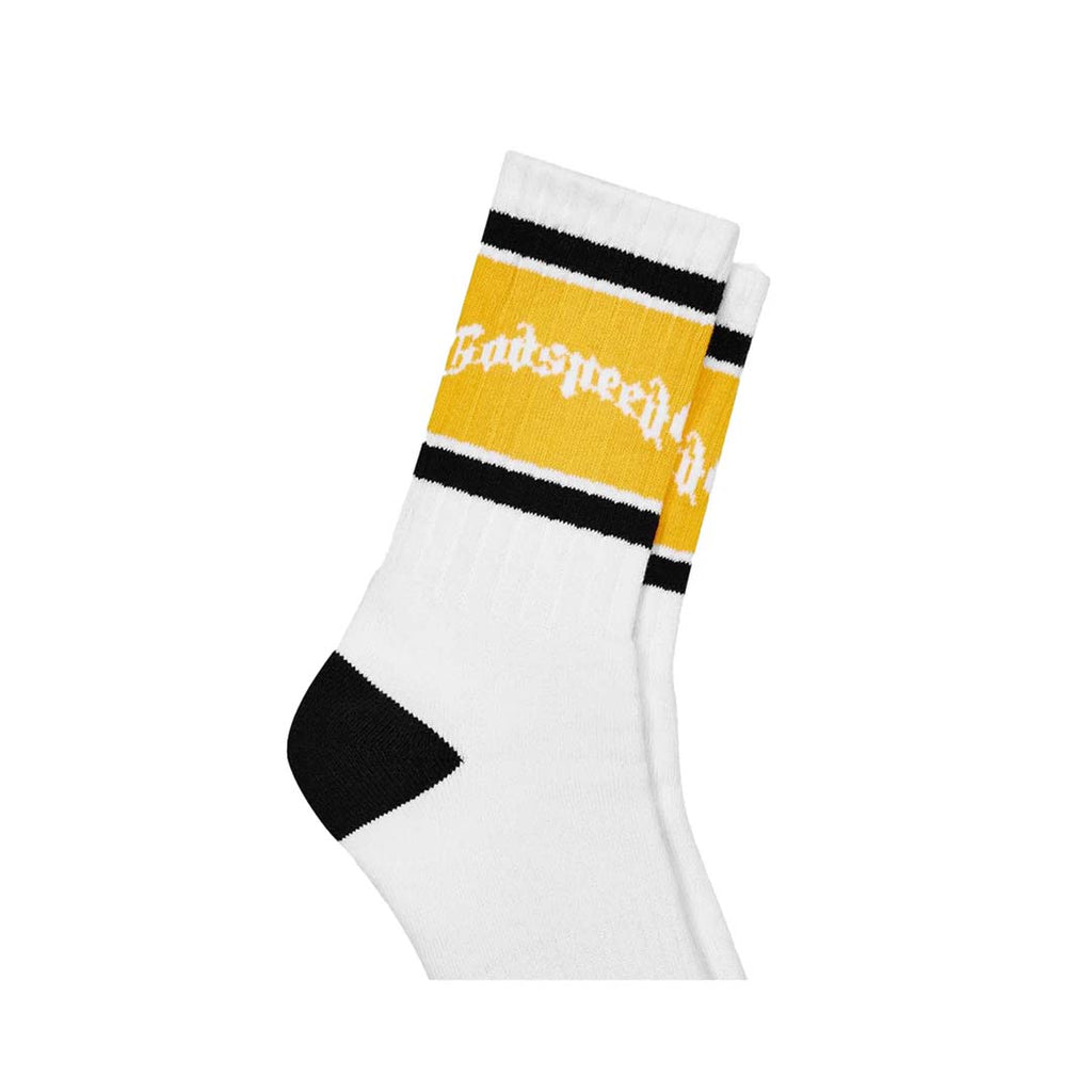 Godspeed OG Striped Socks White Yellow by Godspeed - NWAHYPE No.1 for streetwear Accessories in USA