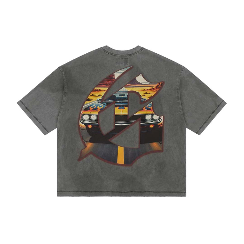 Godspeed On The Run Grey Wash Tee by Godspeed - NWAHYPE No.1 for streetwear T-Shirts in USA