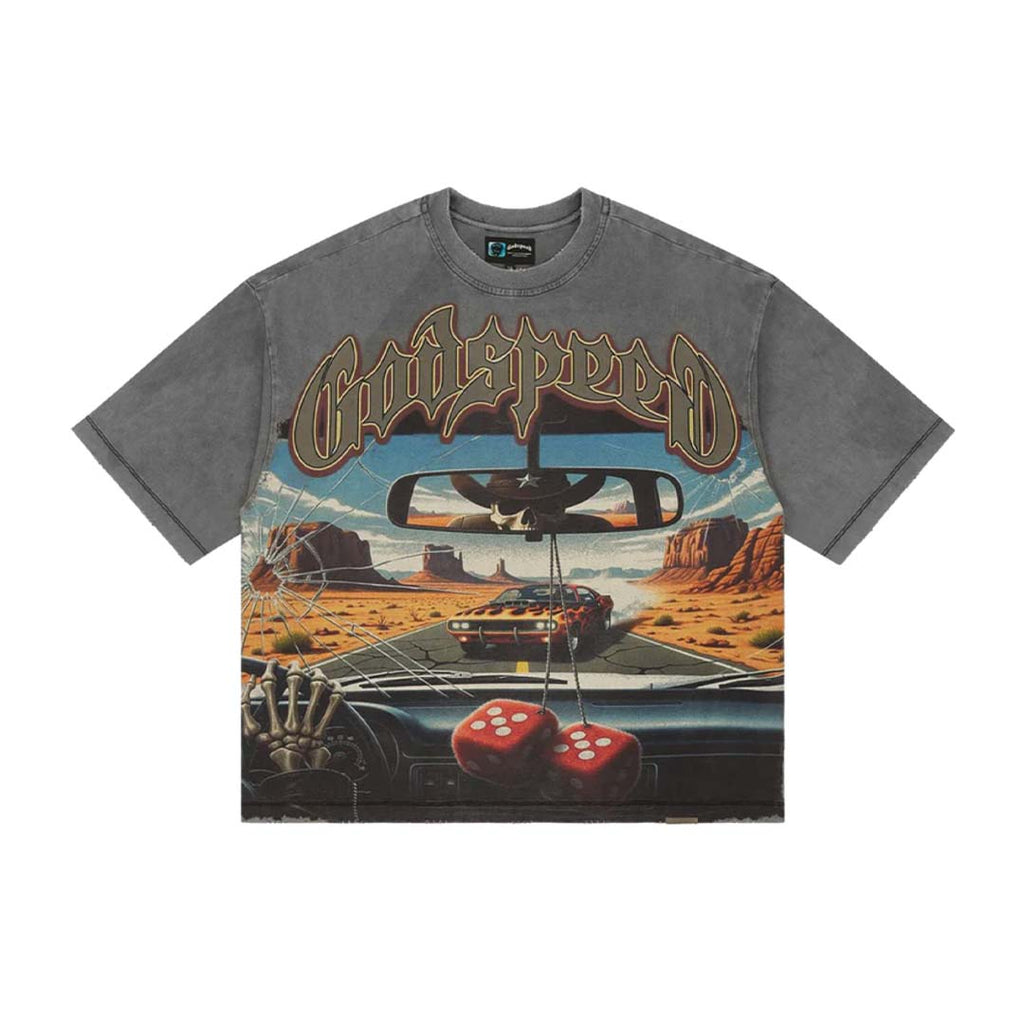 Godspeed On The Run Grey Wash Tee by Godspeed - NWAHYPE No.1 for streetwear T-Shirts in USA