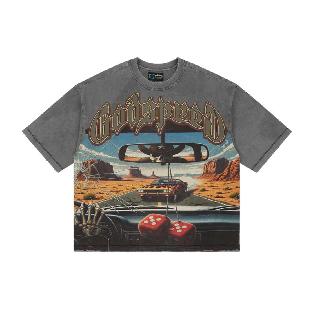 Godspeed On The Run Grey Wash Tee by Godspeed - NWAHYPE No.1 for streetwear T-Shirts in USA