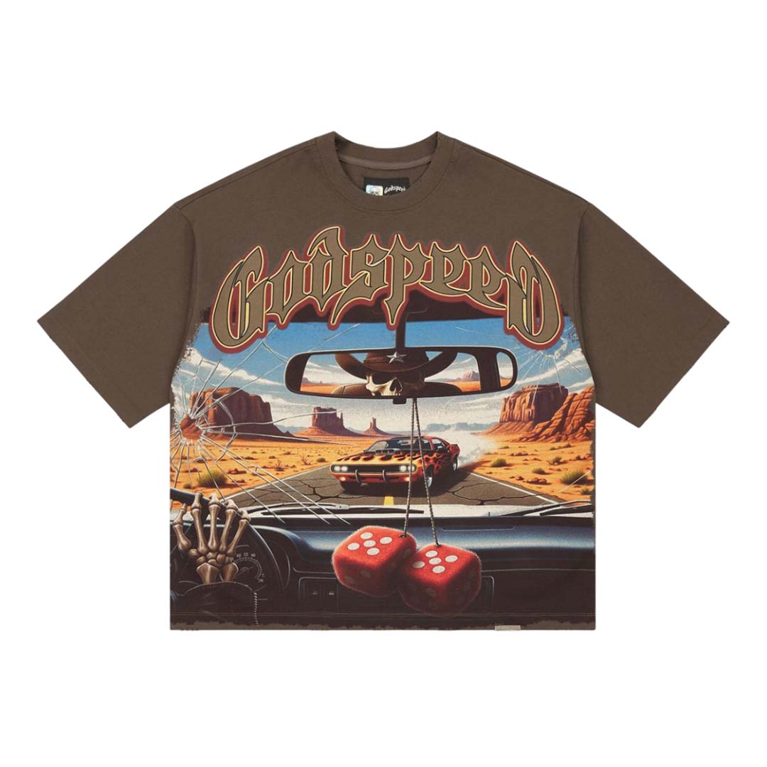 Godspeed On The Run II Tee Brown by Godspeed - NWAHYPE No.1 for streetwear T-Shirts in USA
