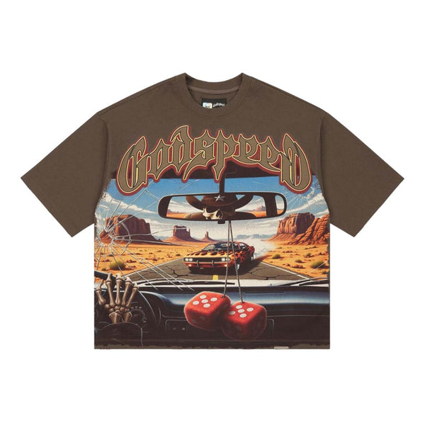 Godspeed On The Run II Tee Brown by Godspeed - NWAHYPE No.1 for streetwear T-Shirts in USA