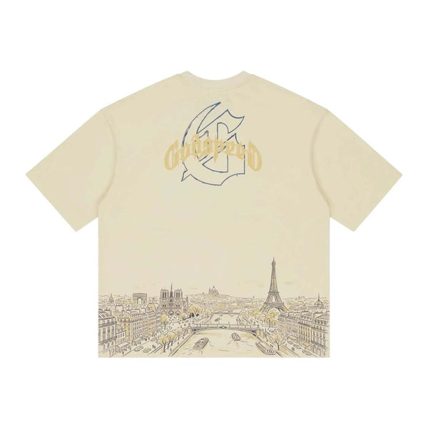 Godspeed Paris Skyline Tee Cream by Godspeed - NWAHYPE No.1 for streetwear T-Shirts in USA
