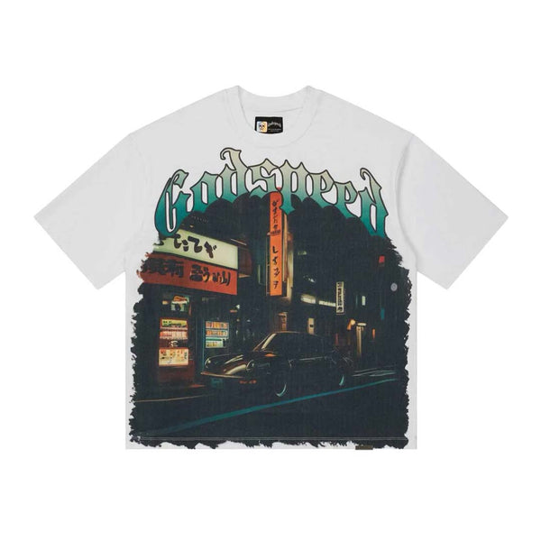 Godspeed Pit Stop Tokyo Tee White by Godspeed - NWAHYPE No.1 for streetwear T-Shirts in USA