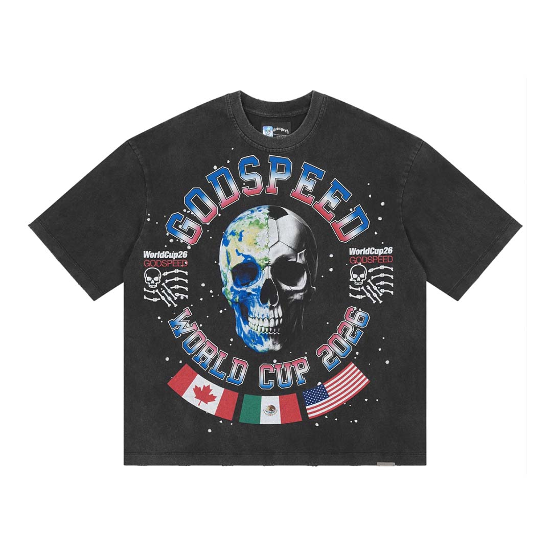 Godspeed Planet Futbol Tee Black by Godspeed - NWAHYPE No.1 for streetwear T-Shirts in USA