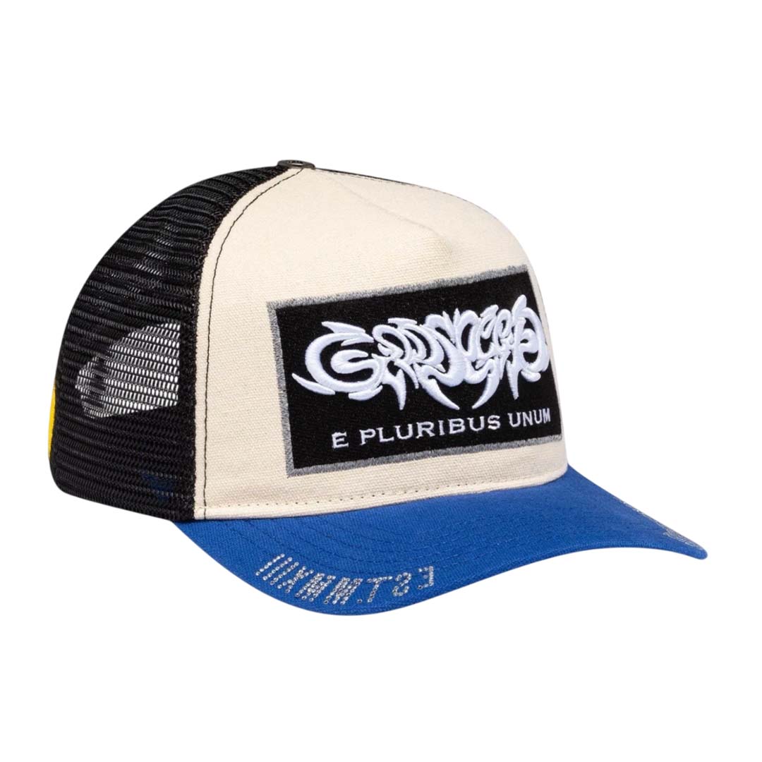 Godspeed Pluribus Trucker Hat White Blue by Godspeed - NWAHYPE No.1 for streetwear Hats in USA