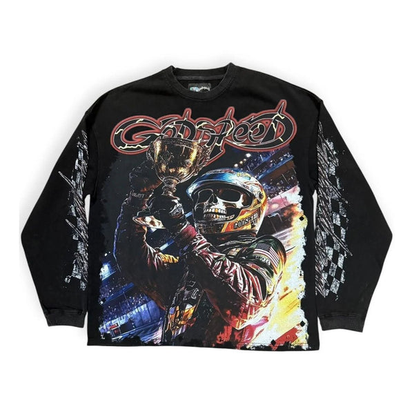 Godspeed Podium Dreams Long Sleeve Tee Black by Godspeed - NWAHype 1 for streetwear T-Shirts in USA