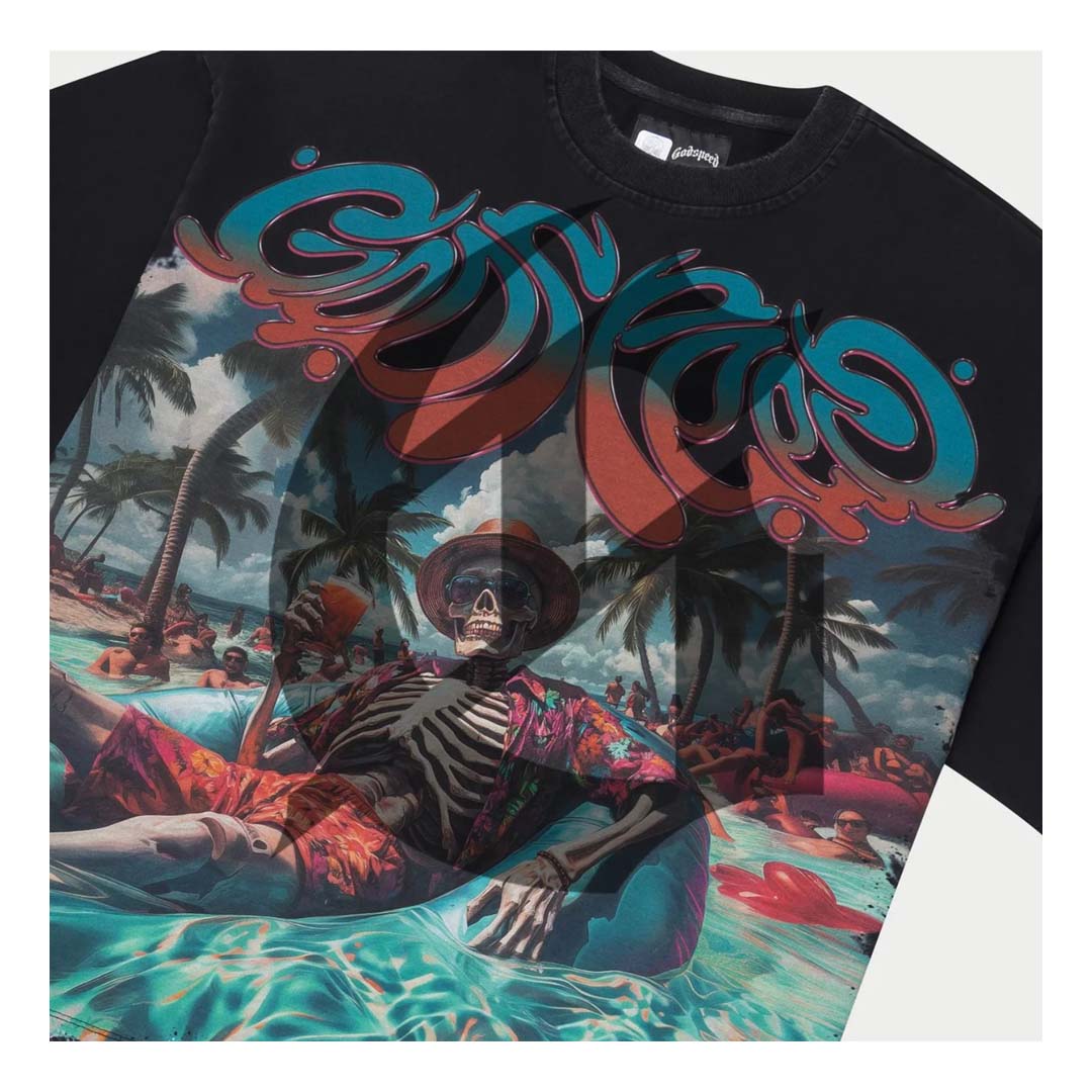 Godspeed Pool Party Tee Black Wash by Godspeed - NWAHype 1 for streetwear T-Shirts in USA