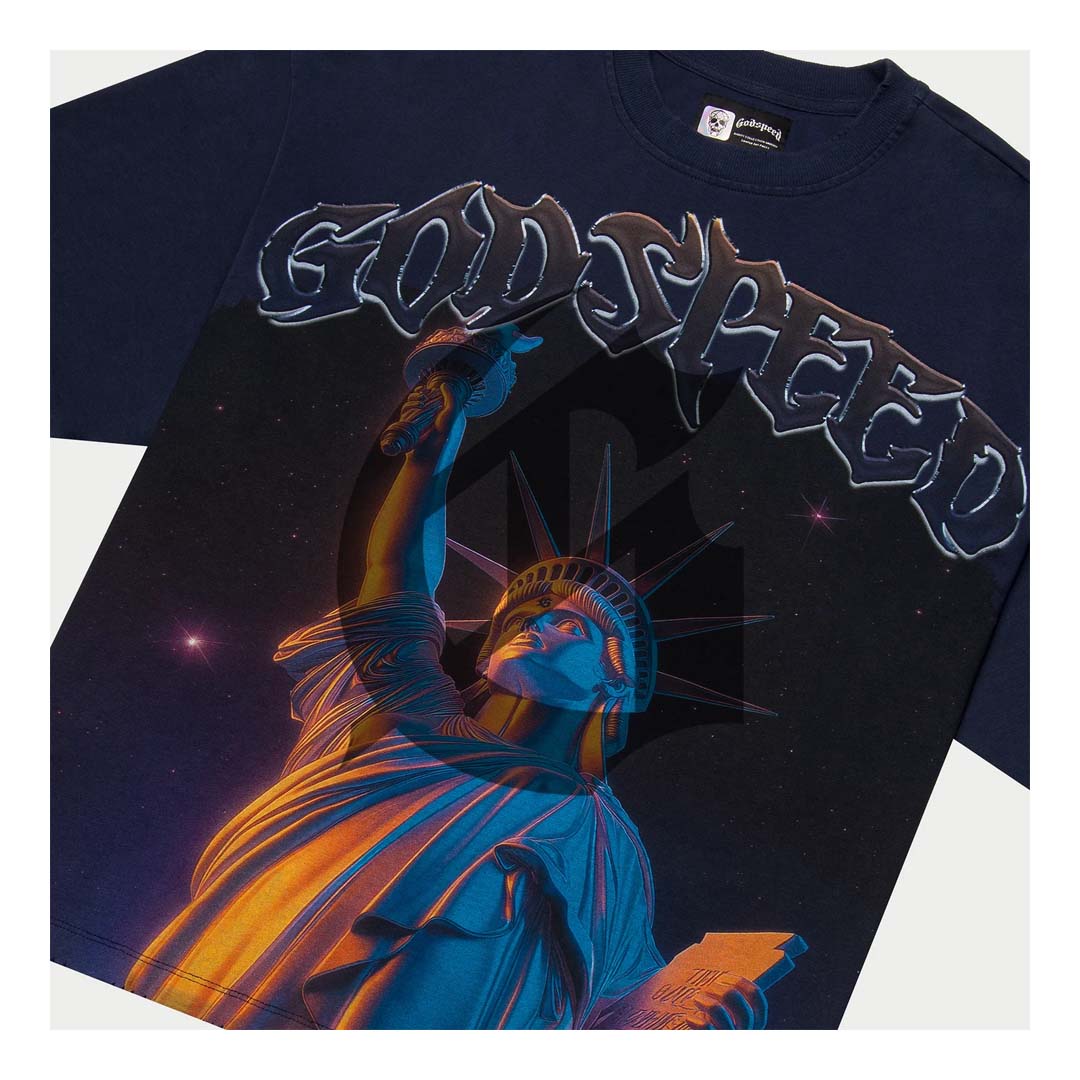 Godspeed Purple City Navy Tee by Godspeed - NWAHype 1 for streetwear T-Shirts in USA