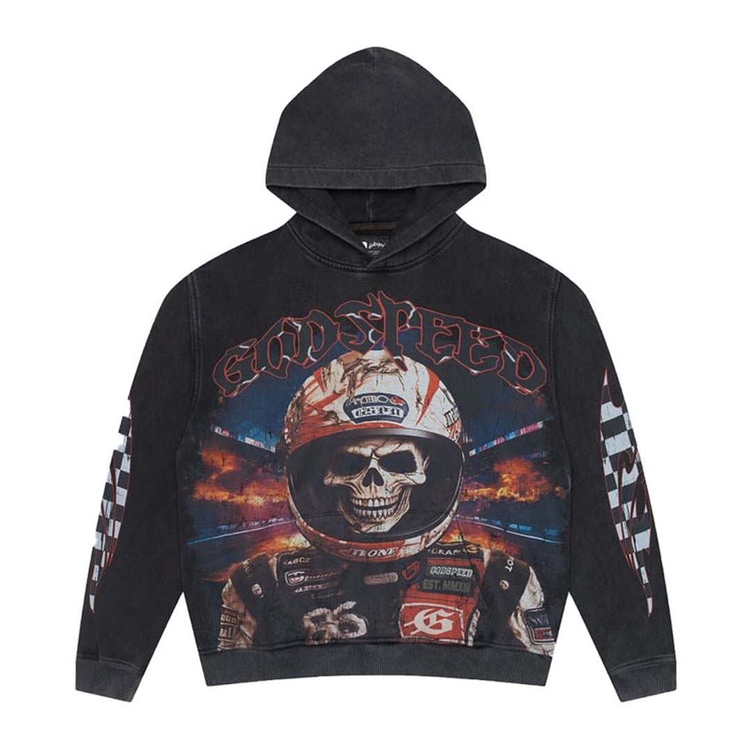 Godspeed Racer Goldie Hoodie Black Wash by Godspeed - NWAHYPE No.1 for streetwear Hoodies in USA