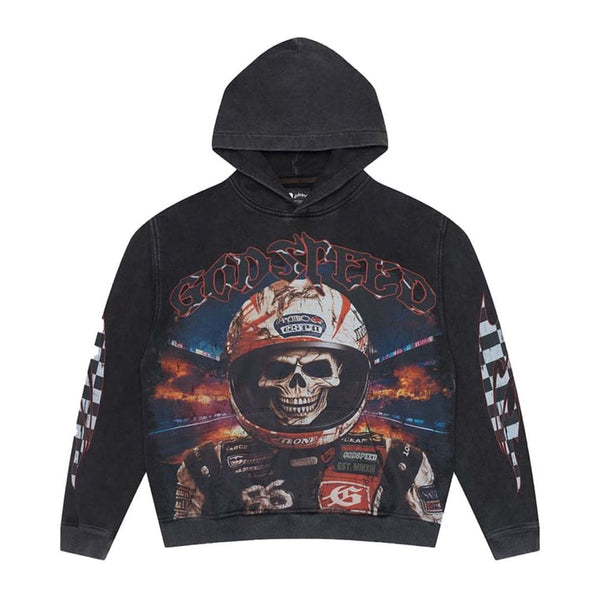 Godspeed Racer Goldie Hoodie Black Wash by Godspeed - NWAHYPE No.1 for streetwear Hoodies in USA