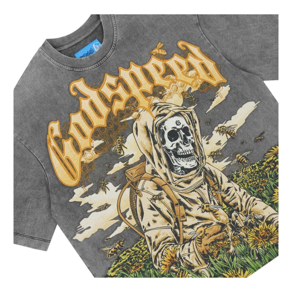 Godspeed Save The Bees II Grey Wash Tee by Godspeed - NWAHYPE No.1 for streetwear T-Shirts in USA