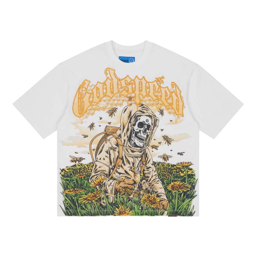 Godspeed Save The Bees II White Tee by Godspeed - NWAHYPE No.1 for streetwear T-Shirts in USA