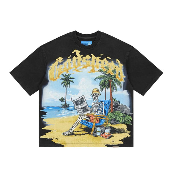 Godspeed Skeleton Beach II Black Tee by Godspeed - NWAHYPE No.1 for streetwear T-Shirts in USA