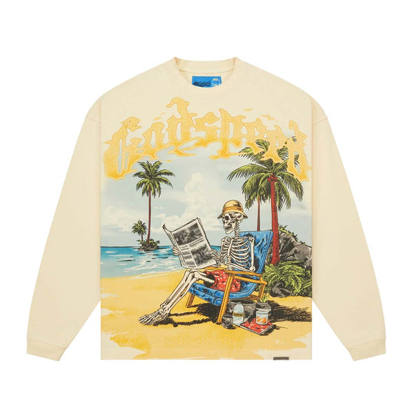 Godspeed Skeleton Beach II NG Long Sleeve Tee Bone by Godspeed - NWAHYPE No.1 for streetwear T-Shirts in USA
