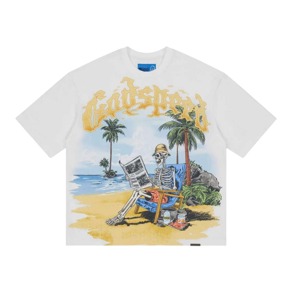 Godspeed Skeleton Beach II White Tee by Godspeed - NWAHYPE No.1 for streetwear T-Shirts in USA